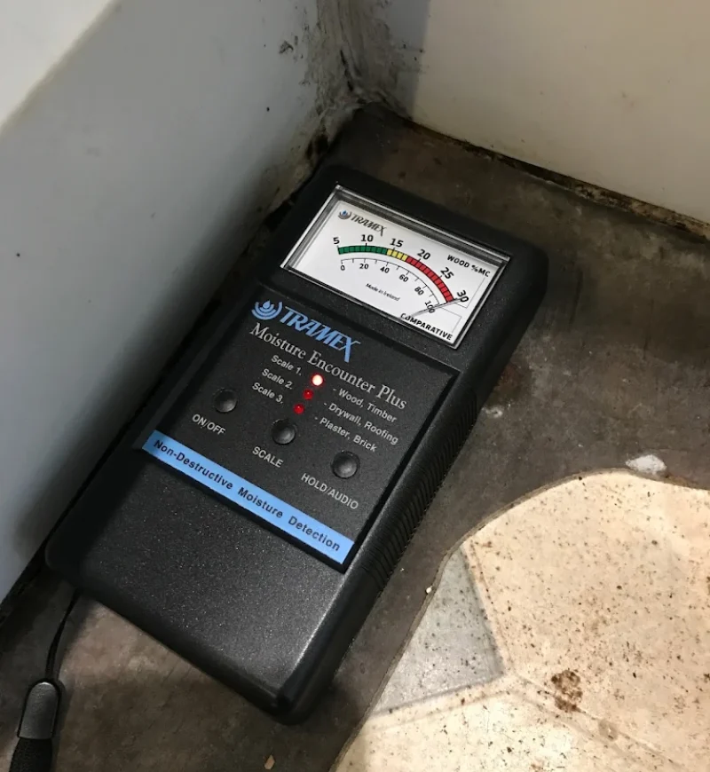 High Moisture Reading Kitchen Floor